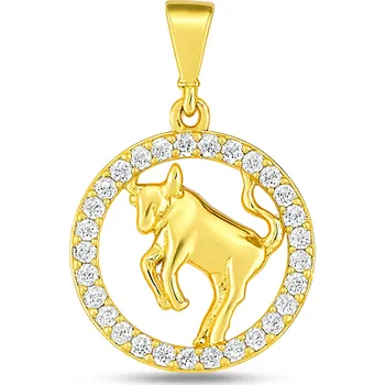 Přívěsek Zlatý přívěsek se zirkony znamení zvěrokruhu býk ZP0425XJ71-20BY (585/1000) 1,2g