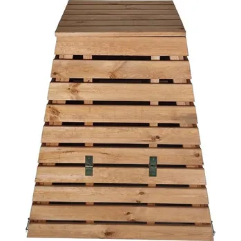 Kompostér Zahradní kompostér dřevěný z masivu 560 L české výroby, hnědý