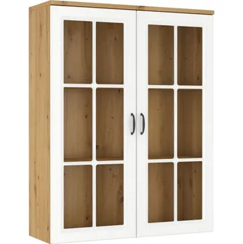 Knihovna Vitrína Flower 100 2D dub artisan/bílá