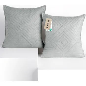 Povlak na dekorativní polštářek Sada 2 ks povlaků na polštáře RESTILO stříbrná, velikost 50x70