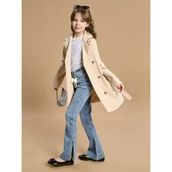 Dívčí bunda Sinsay - Trenčkot - béžová - 256CF-08X - 256CF-08X-140