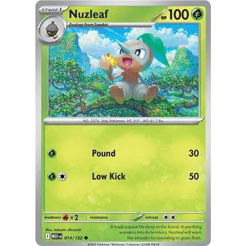 Karetní hra Nuzleaf 014/132 - Mega Evolution Typ karty: Reverse Holo