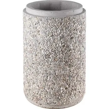 Venkovní odpadkový koš Betonový odpadkový koš z vymývaného betonu - bez víka