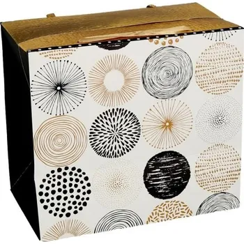 Dárková taška Dárková taška Bag box - Circles (22,5x13,5x20 cm)