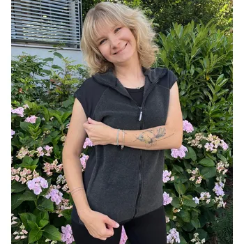 Dámský svetr dámská černá fleecovo-tecnostretchová vesta