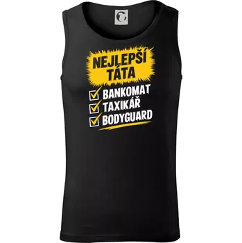 Pánské termoprádlo Nejlepší táta - bankomat taxikář bodyguard - Tílko pánské Core - S ( Černá )
