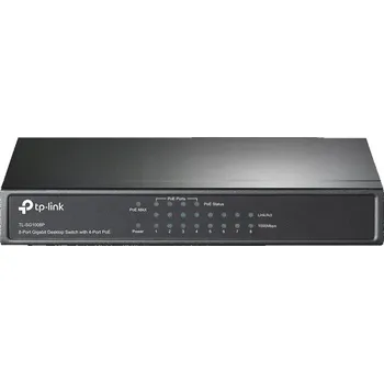 Switch Switch PoE TP-Link TL-SG1008P 8portový Gigabit 4x PoE desktop pro kancelář a domácnost