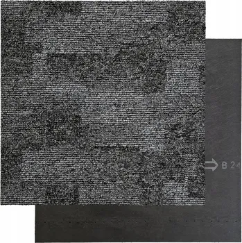 Umělý povrch Kobercová čtvercová dlaždice VIENNA BLOCKX 09 šedá do kanceláře, obchodu, obývacího pokoje