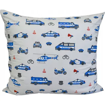 Povlak na polštářek Povlak 80 polštáře 70 cm Głęboki Sen Policie/Policejní auta