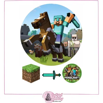 Přisada na vaření a pečení Minecraft č.16 jedlý papír - Úprava na přání +20 Kč / Jedlý papír / Bez decor gelu