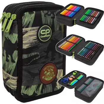 Penál Tříkomorový penál s vybavením CoolPack
