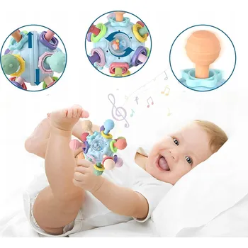 Chrastítko pro miminka - senzorické Montessori hračky pro kojence 0-18 měsíců