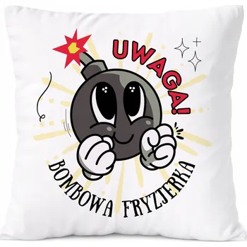 Polštář Dárek Polštář Emilia s potiskem , bílý PoliDraw