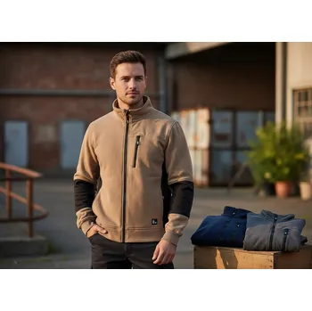 Pracovní oblečení CXS Mikina TEXAS CXS, různé barvy VELIKOST XL béžová/černá