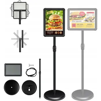 INFORMAČNÍ STOJAN A3 REKLAMNÍ TABULE na plakát ČERNÝ STOJAN NA REKLAMU MENU