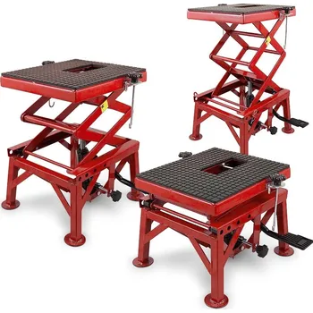 zvedák Nůžkový zvedák Hydraulický mobilní Ocelový 135KG pro motocykl M19732