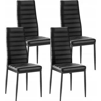 VEVOR Jídelní židle 4 ks se silnými polštáři a kovovými nohami