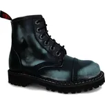 boty kožené KMM 6 dírkové černé/jeans Velikost: 43