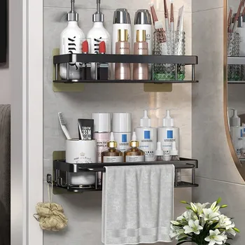 Koupelnový nábytek ZÁVĚSNÁ KOUPELNOVÁ POLICE DO SPRCHY 2 KS LOFT