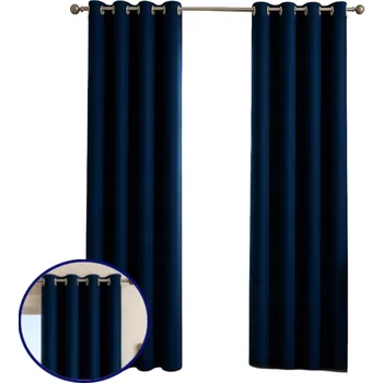 Obraz Závěsy z veluru 140x230 KLASIKA A STYL TMAVĚ MODRÁ OKA