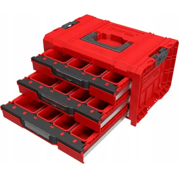 Box na nářadí se zásuvkami Qbrick PRO Drawer 3 Toolbox EXPERT RED
