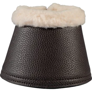 Koňské kamaše Zvony HKM Comfort Premium Fur II, tm. hnědá, S