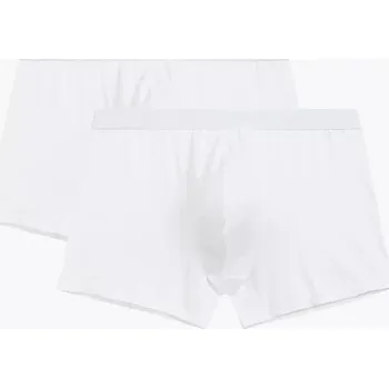 Boxerky Pánské boxerky 2 pack 016 white - Atlantic bílá XL