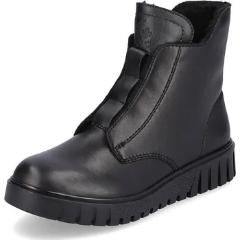 Dámská zimní obuv RIEKER dámská kožená kotníková obuv Y3458-00 černá 36