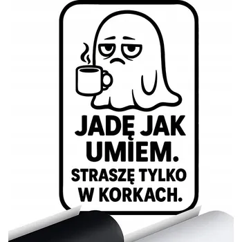 Samolepicí dekorace na vozidlo NÁLEPKA na auto | OSPALÝ DUCH - JEDU JAK UMÍM, Jen straším...