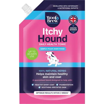 Woof & Brew Itchy Hound Tonic 300 ml Zdravá kůže, krásná srst, svědění