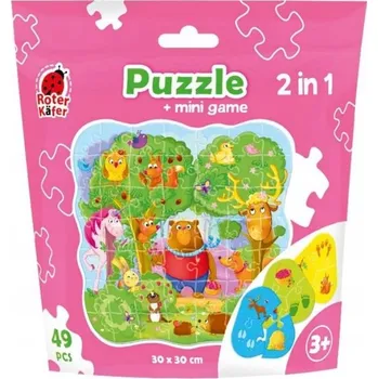 Puzzle Puzzle Roter Kafer 49 dílků Kouzelný les s mini hrou