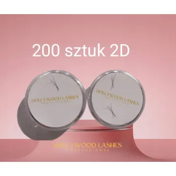 Umělé řasy HOTOVÉ TRSY ŘAS 2D 0,10D 10MM 200ks HOLLYWOOD LASHES