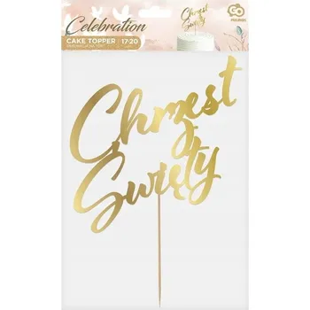 Obraz Zápich do dortu Křest Svatý zlatý