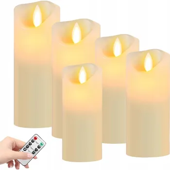 Svíčka LED SVÍČKY S DÁLKOVÝM OVLÁDÁNÍM A ČASOVAČEM, DEKORATIVNÍ PLAMENY NA VÁNOČNÍ STROMEK 5 