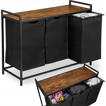 Koš na prádlo Volně stojící koš na prádlo LoftInspired 160 l béžový, černý