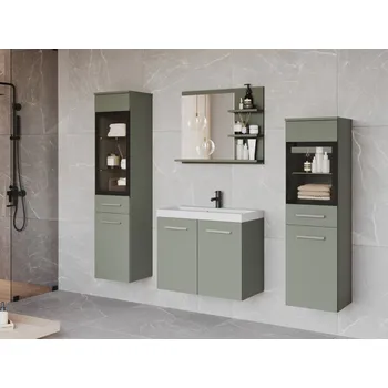 Koupelnový nábytek Apogon I, Barva: mlhavě zelená, Sifon k umyvadlu: ne, Osvětlení: bez osvětlení, Baterie: ne MIRJAN 5903211455377
