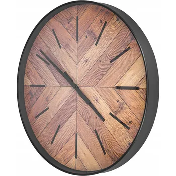 Hodiny Zegar ścienny loft duży 50cm nowoczesny wzór rybí kost do obýváku kuchyně