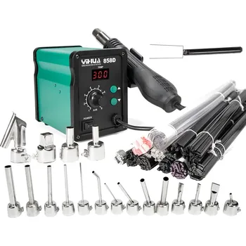 Svářečka Svářečka plastů 858D 1 kg pojiva, rychlosvařovací tryska - sada 14 trysek