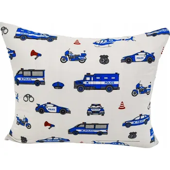 Povlak na dekorativní polštářek Povlak 60 polštáře 40 cm Głęboki Sen Policie/Policejní auta