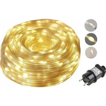 Vánoce Venkovní světelný řetěz 50 m 500 LED studená bílá, síťový, 8 režimů