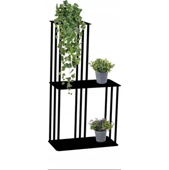 Stojan na květiny Držák Na Květináč Stojící LOFT podstavec pod květiny černý STOJAN na květiny