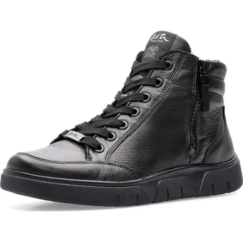 Dámské tenisky ARA dámské kotníkové tenisky s bočním zipem kožené černé | 12-24451-19 Rom Velikost: 42