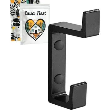 Věšák DVOUÚROVŇOVÝ VĚŠÁK Lova Nest HLINÍKOVÝ HÁK PŘIŠROUBOVANÝ LOFT ČERNÝ