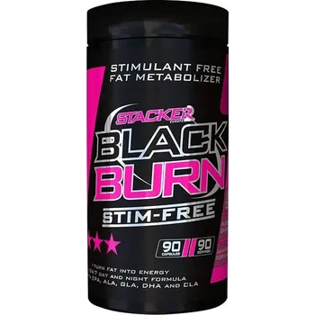 Spalovač tuku Víceúčelové kapsle Stacker 2 Spalovač Tuku Black Burn STIM-Free bez příchuti 591,5 ml 108 g 90 ks