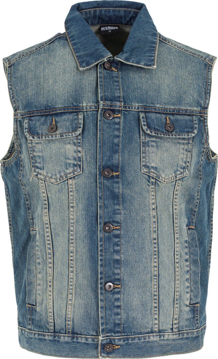 vesta pánská URBAN CLASSICS - Denim - 3XL