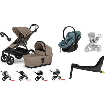 Kočárek Originální set THULE Urban Glide 4, barevná kombinace Tinted Taupe,Tinted Taupe, Black + neorig. příslušenství autorizovaný prodejce THULE