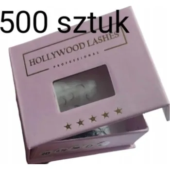 Umělé řasy HOTOVÉ TRSY ŘAS VĚJÍŘKY 6D 0,05C 11MM 500ks Hollywood Lashes