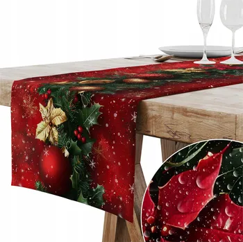 ubrus UBRUS BĚHOUN 40x140 MATNÝ HLADKÝ VÁNOČNÍ DEKORATIVNÍ