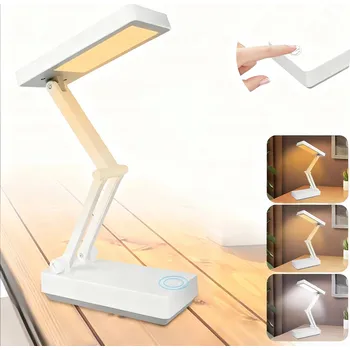 Lampička SKLÁDACÍ STOLNÍ LAMPA AKU PŘENOSNÁ SVÍTILNA 32 LED bílá