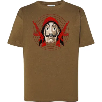 detske-levne-bavlnene-tricko-potisk-papirovy-dum Barva: Khaki, Dětská bavlněná trička JHK: M